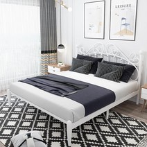 공주풍 침대 프레임 키즈 학생 엔틱 철제 베드 어린이, E타입