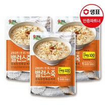 [샘표] 밸런스죽 통녹두전복삼계죽 420g x3팩, 단품