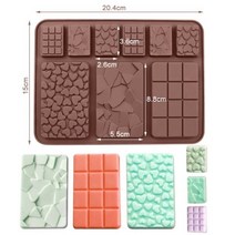 초콜릿 실리콘 몰드 9 캐비티 젤리 블록 바 금형 퐁당 제과점 캔디 와플 베이킹 DIY 케이크 비스킷 만들기 공급, 9 Cavity