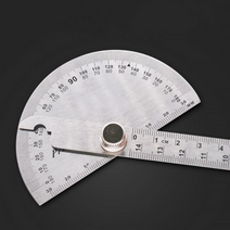 목공 각도기자 눈금자 각도기 겸용 철자 쇠자, 사이즈선택, A-10cm
