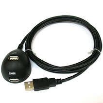 강원전자 넷메이트 NMC-US218B AM-AF 연장 USB 케이블 (스탠드형 USB2.0 1.8M 블랙), 1개