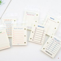 3공 12종 바인더 다이어리 포카 다꾸 A7 포토카드 다이어리꾸미기 속지 내지, 주간계획