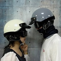 레트로 헬멧 비틀 쇼티 본프리 st 하프헬멧 오토바이 헬멧 빈티지 헬멧 클래식 헬멧, [10] 카딘 블랙과 실버 미러가 있는 시멘트 그레이, [04] XL