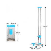 트롤리 접이식 수하물 카트 미니 휴대용 트롤리 초박형 스테인레스 스틸 쇼핑 홈 트레일러 운반 용품, 09 green