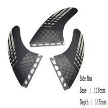 서핑보드 여러 크기 Fut-3-Fin 통관 S M 대형 서핑 보드 핀 트라이 세트 액세서리 Carbonfiber 지느러미, [22] gray-M