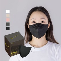 트리엔 에버렉스 새부리형 마스크 kf94 중형 50매 개별포장 숨쉬기 편한 마스크, 블랙, 1개, 50개입