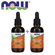 (1+1) 나우푸드 올리브잎 추출액 무알콜 Olive Leaf Extract 18% 올러유러핀 비건 59ml 2팩