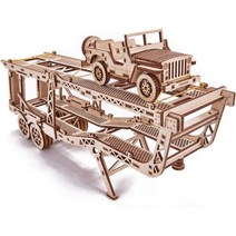 우드 나무 3d 입체 퍼즐 Woodtrick 대형 트럭 목재, カートレーラーの追加
