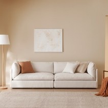 [구매시 쿠션 지급] 한샘 보네르 모듈형 패브릭소파 4인용 3종/택1, 아이보리(A)