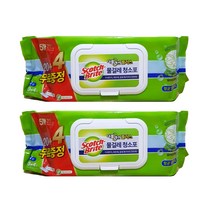 3M 스카치브라이트 더블액션 플러스 물걸레 청소포 대형 리필 20 + 4매 추가증정, 2개