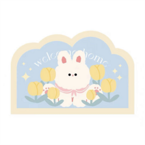 50cm*80cm 파스텔 플라워 워셔블 러그 방수 코팅 이지클린 매트 노슬립 카페트