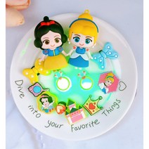노아인터 3D 디즈니 공주 led 1p 포함 6P 여아 백설공주 벨공주 인어공주 신데렐라