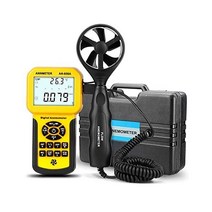 AIOMEST 휴대용 CFM CMM 풍속계 데이터 기록 MAX MIN AVG(ANNMETER AN-856A)로 HVAC를 위한 별도의 풍속 온도계 측정, AI-856A Anemometer w/ computer