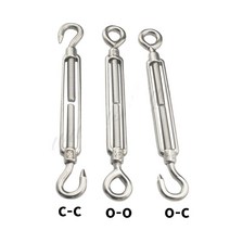 앙카 석고 토우 1Pcs M4 M5 M6 M8 M10 스테인레스 스틸 304 조정 체인 리깅 후크 및 아이 턴버클 와이어 로프 장력 장치 라인 Oc Oo Cc 유형 143907, CC Type
