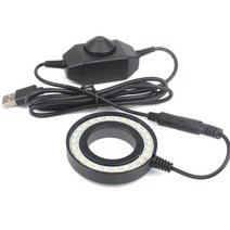 USB5V LED 링 통합 조광기조명 조절기 단안 쌍안 삼안 스테레오 현미경용 조절가능 램프 소스, CHINA, US adapter, Black