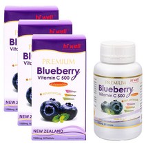 굿소일직구 hi-well 블루베리 빌베리 비타민C 복합영양제 180정, 뉴질랜드 블루베리와 비타민C를 함께