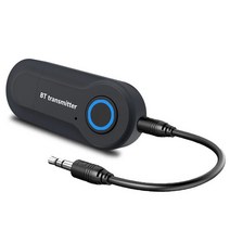 무선 블루투스 호환 4.0 송신기 A2DP 오디오 RCA - 3.5mm AUX USB, 검은색