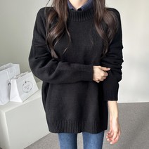 [40대여성] 바이단미 MADE 여성용 스웨터 박스 언발 니트