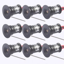 직부조명 12V 쿠커 후드 미니 실내 Downlight 디 밍이 가능한 Led 명소 캐노피 1W 15mm RGB 계단 캐비닛 빛, 02 White Housing_01 30 Degree, 03 12V Green