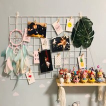 메쉬망 네트 철 휀스망 진열대 대형, 화이트 100x70