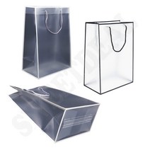 PP쇼핑백 반투명 답례품 선물 포장 가방 화이트 블랙