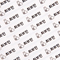 디자인아지트 플레인방수네임스티커 55종류 3장+3장 네임스티커, 02_플레인 투명 소형, 1set