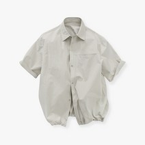 LAFUDGESTORE 라퍼지스토어 와이드 스트링 하프 셔츠 _Sand Gray_국내매장정품