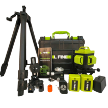 4D 레이저 레벨기 그린 수평기 360도 16라인 풀세트, 4D 레이저레벨기 배터리 2개 삼각대 풀세트, 1개