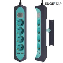 USB 멀티탭 인테리어 디자인 모서리 엣지탭 4구 3m LE-4G2P