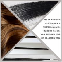 헤어증모술 (4가닥-1000모 6가닥-1500모), 6가닥(1500모), 블랙, 1개