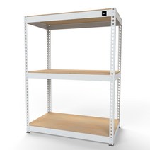 울트라랙 3단 일체형 기둥 철제선반 무볼트 조립식 앵글 선반 베란다 펜트리 선반장 가정용 창고용 수납 및 다용도, 아이보리, 1100  400  1500, 1개