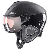 Uvex 782821 유벡스 인스팅트 바이저 프로브 통합형 스키 스노우보드 헬멧 여성 남성용 광변색 블랙 스몰