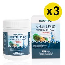 [해외건강식품직구] 헬스피아 초록입홍합 1000mg 500캡슐 1개, 3개