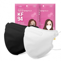 배송무료 여름용 100매 KF94 마스크 대형 새부리형 국산 숨쉬기편한 화이트(836706), KF94 퓨어라이프 블랙 대형 100
