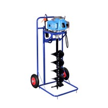 농업용 과수원 나무 드릴 땅파는 기계 측량말뚝 굴착기, 페달 카용 4행정 150cc+20cm 드릴비트