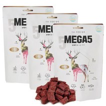 펫프렌즈 메가파이브 150g x3개 강아지/고양이 오메가3 사슴져키간식, 사슴