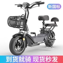 전기스쿠터 성인용 전동스쿠터 새로운 국가 표준 전기 자동차 소형차 48 미니 페달 운송 성인 리튬 자전거 이중 배터리 자동차 여성 모델 2인용 전동스쿠터 전기자전거 노인전동차, Fresh white 12a SuperpowerT, 48v