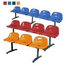 이동형-연결 장의자-낮은등받이 3인/4인/5인 야구장 휴개실 야외, 파랑