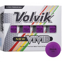 볼빅 2022 VIVID 비비드 골프공 퍼플 보라색, 1- 4, 12-Ball Pack, Purple