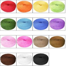 (디머스) 만들기재료 대용량 벌크 종이 굵은지끈 롤타입 15색상 4mm x 200M, 연분홍색