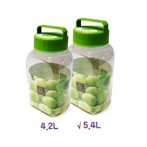 신나라-닷컴_PET 담금주병 5.4L 이중마개 과실주 과일청 가벼운 매실 술통 주방용품 과실 과일 보관용기 술병 플라스틱_ tlsskfk, 신-컴-선택사항없습니다, 이상품찜!