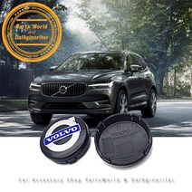 볼보 휠캡 64mm 교체형휠캡 허브캡 S40 S60 S80L, A03.휠캡-올블랙