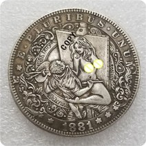 38mm 재미있는 여자 호보 니켈 골동품 동전 소장용 오래된 아트 컬렉션 물리적 기념 고대 복제품141443, Item 3