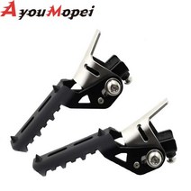 부품 BMW F800GS 어드벤처 S1000XR F750GS F850GS C400X C400GT 용 바이크 오토바이 고속도로 앞 발 페그 접이식 발판 클램프 22-25mm, [01] Black, 01 Black