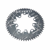 Litepro-타원형 더블 BCD 110/130MM 체인 링 접이식 자전거 54/56/58T 크랭크 세트 도발 드라이브 휠, 02 56T black, 1개