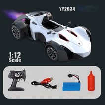 RC카 오프로드RC카 2021 전기 고속 원격 제어 알루미늄 합금 레이싱 시뮬레이션 질소 드리프트 레이싱 카 라이트 자동차 장난감, 4.YY2034 White