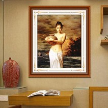 세계명화 DIY 보석십자수 자수 십자수 미인 거실 현관식-96174, 만수[면실]70X85센티[정준인도]선물세트,3줄실수