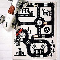 Extpro Children Area Rug Baby Floor Racing Game Rug Foldable Crawling Game Play Mat for Kids Room De, 1