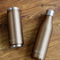 레자티스트 캔잇 리유저블 컵 빨대 텀블러 친환경 대용량, 보틀업 텀블러 500ml 브라스