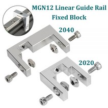 조기대 원형톱 가이드 레일 목공 2020 2040 프로파일 고정 블록 3D 프린터 부품 알루미늄 MGN12 Ender3 Voron 용 선형 고정베이스, 1 세트 2040 수정 블록